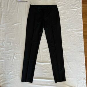 Zara Man Pants Mens EUR 38 Black Formal Trousers Flat Front Slim Fit